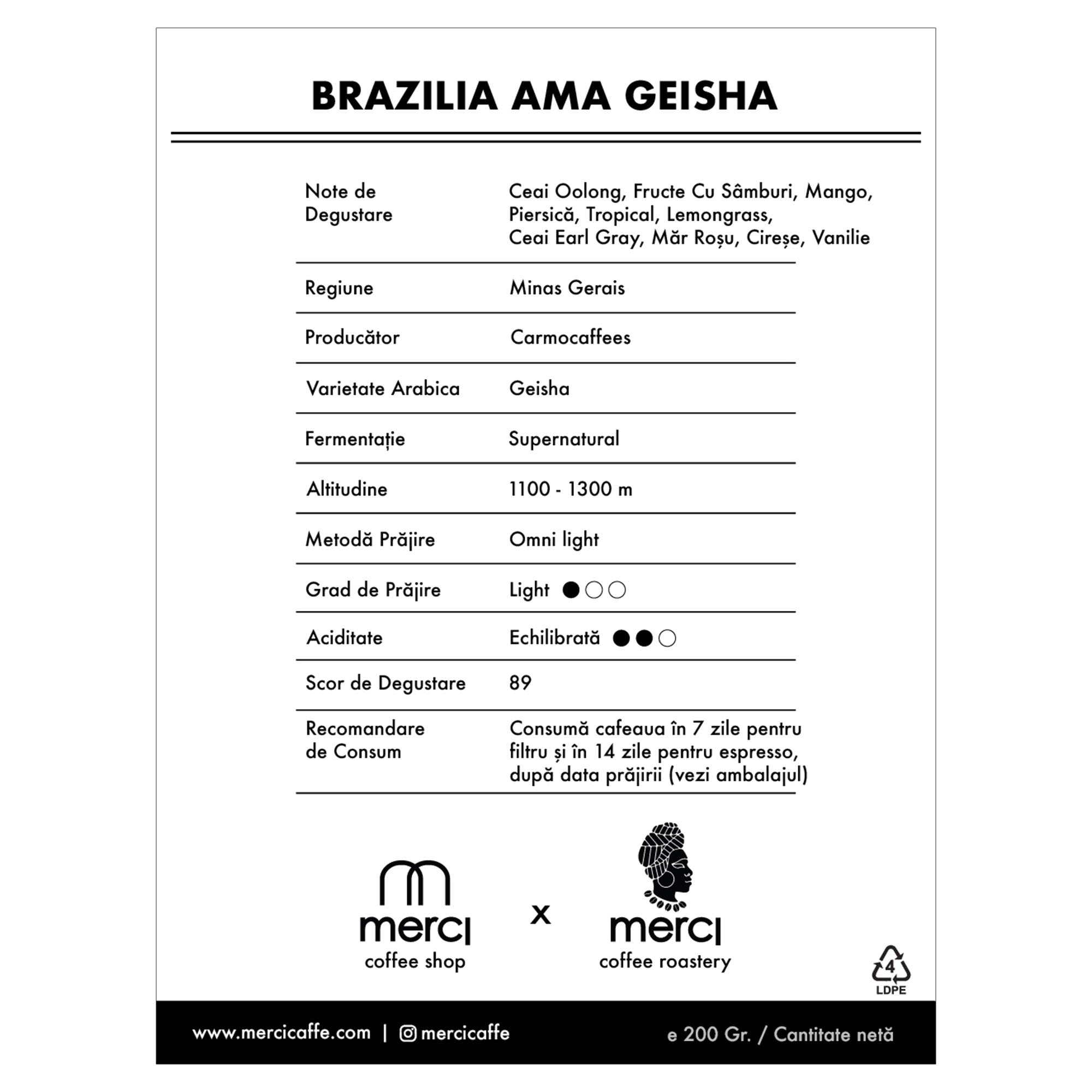 Brazilia Ama Geisha | 200 Gr. | Supernatural