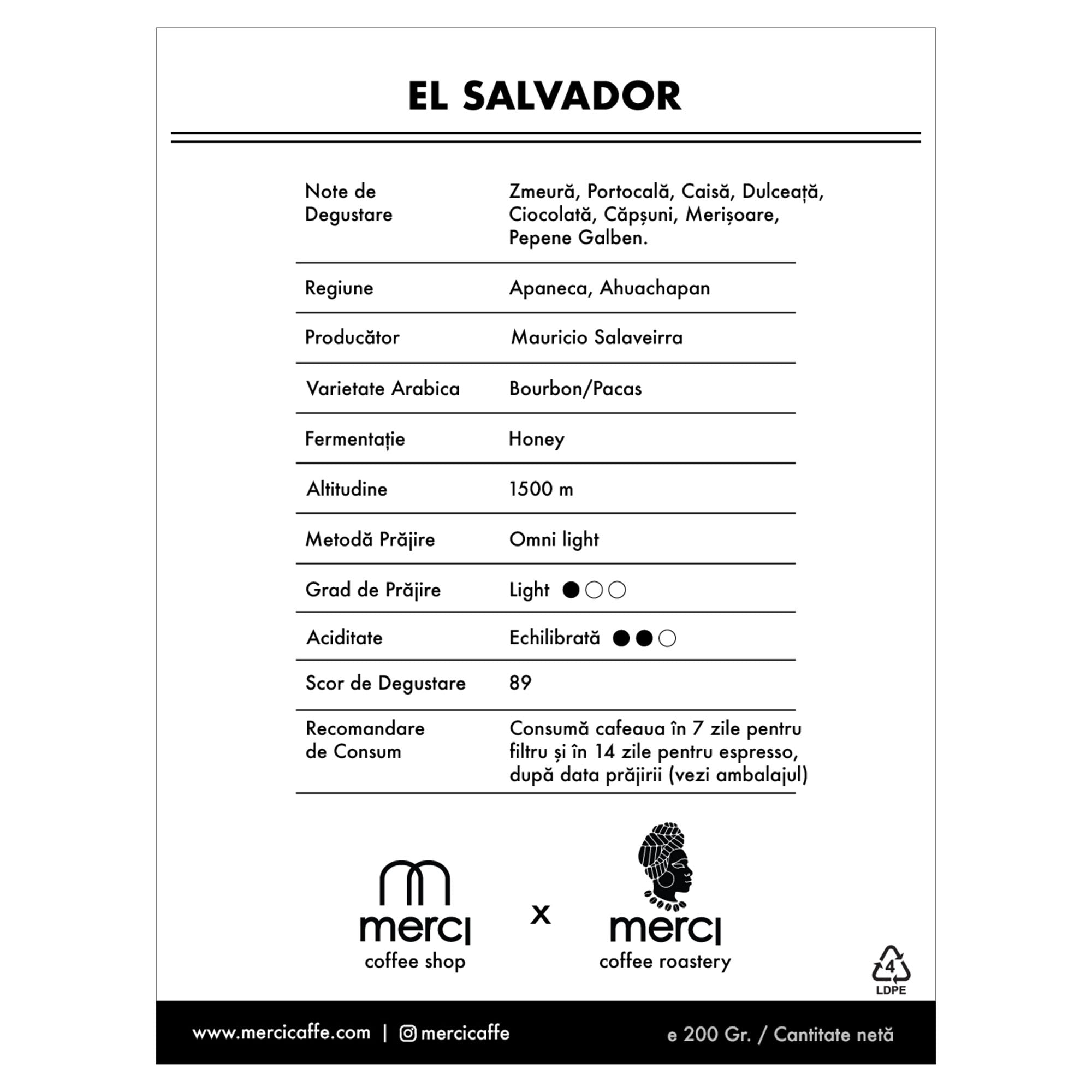 El Salvador | 200 Gr. | Honey