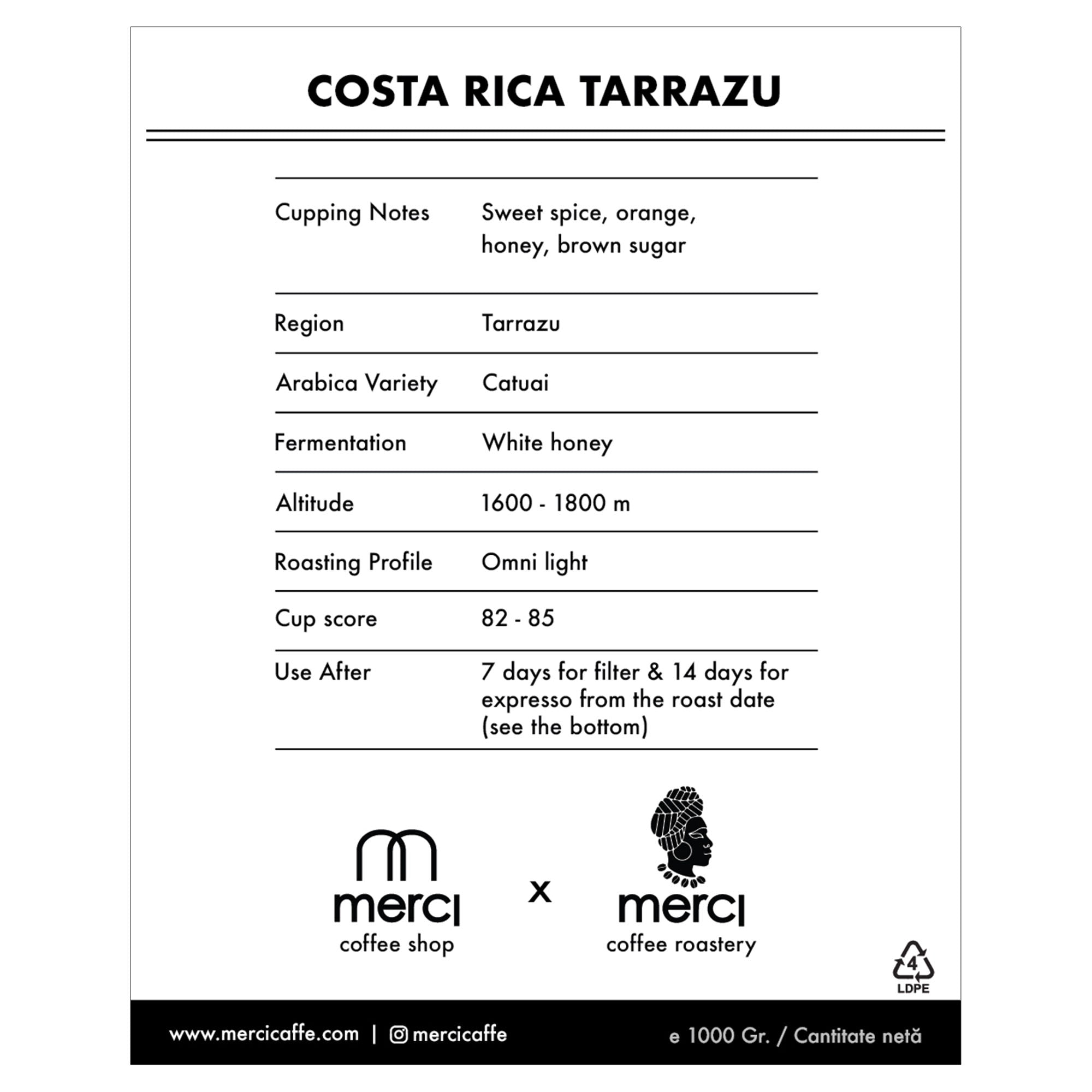 Costa Rica Terazzu | 1000 Gr.