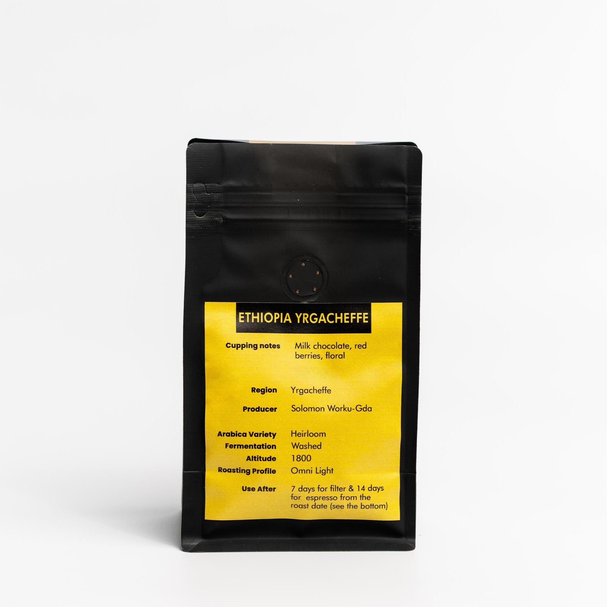 Ethiopia Yrgacheffe | Solomon Worku-Gda | 250 Gr. | Washed