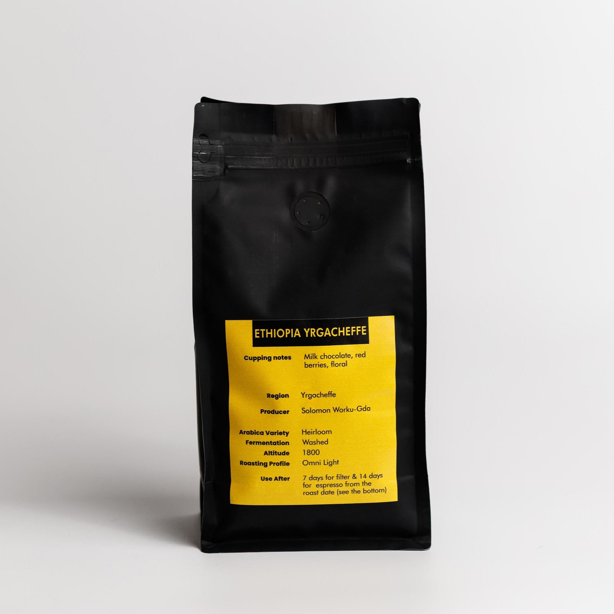 Ethiopia Yrgacheffe | Solomon Worku-Gda | 500 Gr. | Washed