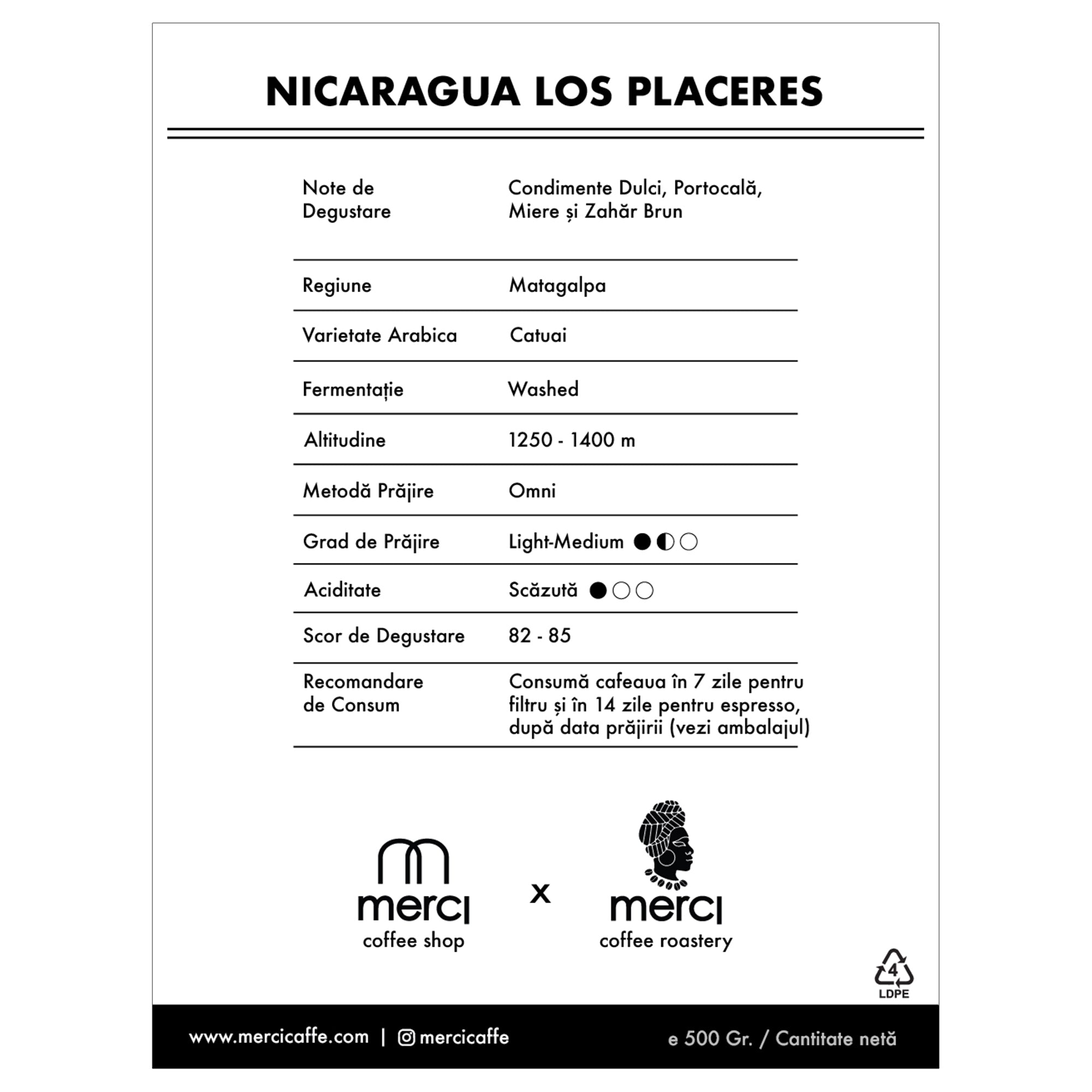 Nicaragua Los Placeres | 500 Gr.